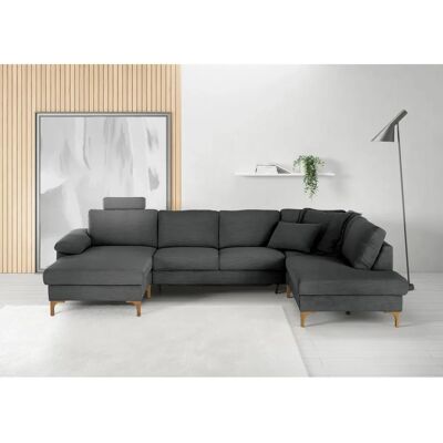 Candy Lecce Moderne Wohnlandschaft - U-Form, Schwarz Candy Lecce Moderne Wohnlandschaft - U-Form, Schwarz