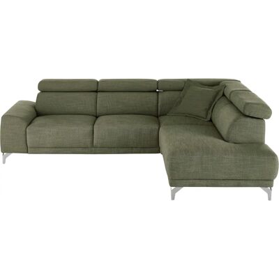 Candy Greve L-Form Sofa - Leder, Motorisch, Oliv Candy Greve L-Form Sofa - Leder, Motorisch, Oliv