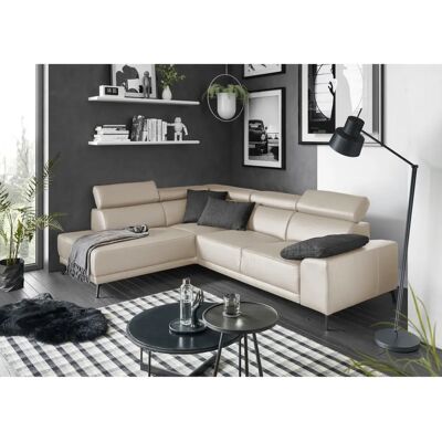 Candy Greve Ledersofa L-Form - Sofa Candy Greve Ledersofa L-Form - Sofa