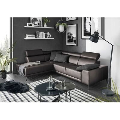 Candy CANDY Greve - Modern L-Form Leder Sofa Candy CANDY Greve - Modern L-Form Leder Sofa