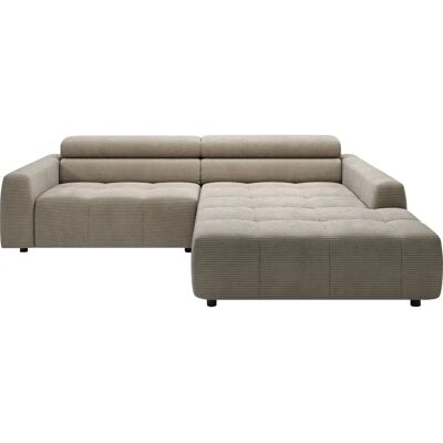 Candy Denver Taupe Sofa - Elektrische Verstellung, Ottomane rechts, Polyester Candy Denver Taupe Sofa - Elektrische Verstellung, Ottomane rechts, Polyester