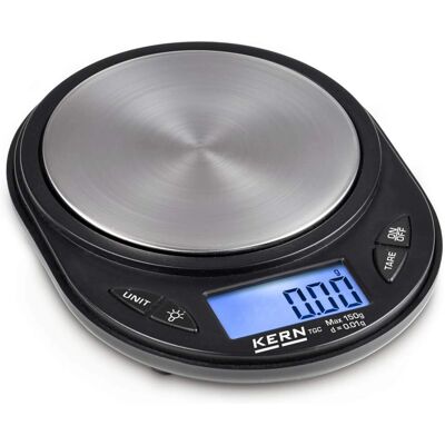 KERN Báscula de bolsillo - 150 g Precisión, Plataforma en inox KERN Báscula de bolsillo - 150 g Precisión, Plataforma en inox