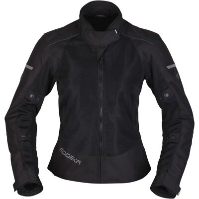 Veste textile de moto pour femmes Veo Air de Modeka - Noir - Équipement d'été - Publicité Veste textile de moto pour femmes Veo Air de Modeka - Noir - Équipement d'été - Publicité