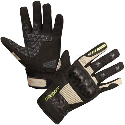 Modeka Fuego Damen Motorradhandschuhe - Schwarz Beige - XS Modeka Fuego Damen Motorradhandschuhe - Schwarz Beige - XS