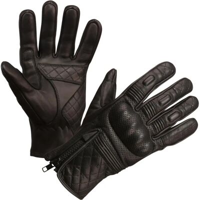 Gants de moto Modeka Parkar - Noir - XL - Unisexe - Publicité Gants de moto Modeka Parkar - Noir - XL - Unisexe - Publicité