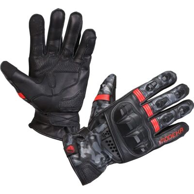 Modeka Valyant Motorradhandschuhe - Schwarz Rot - 2XL - Unisex Modeka Valyant Motorradhandschuhe - Schwarz Rot - 2XL - Unisex