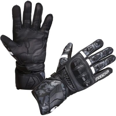 Modeka - Valyant Pro - Schwarz Weiß - Motorradhandschuhe Modeka - Valyant Pro - Schwarz Weiß - Motorradhandschuhe