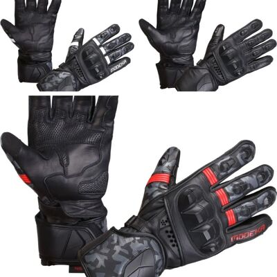 Modeka Valyant Pro - schwarz-rot - Gr. 12/3XL - Motorradhandschuhe Modeka Valyant Pro - schwarz-rot - Gr. 12/3XL - Motorradhandschuhe