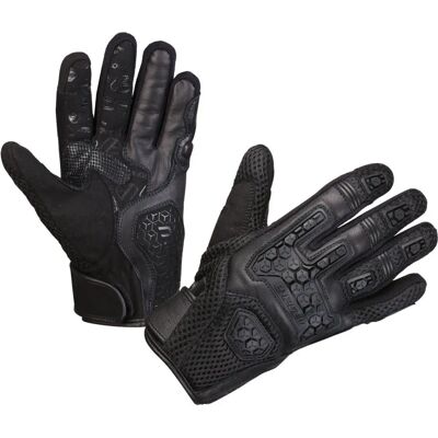 Gants de moto Modeka Dracon - Noir - XL - Été - Publicité Gants de moto Modeka Dracon - Noir - XL - Été - Publicité