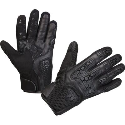 Gants de moto Modeka Dracon - Noir - XL - Été - Publicité Gants de moto Modeka Dracon - Noir - XL - Été - Publicité