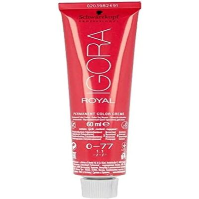Schwarzkopf Igora Royal 0-77 Concentré Cuivre - Color Permanent - Publicité Schwarzkopf Igora Royal 0-77 Concentré Cuivre - Color Permanent - Publicité