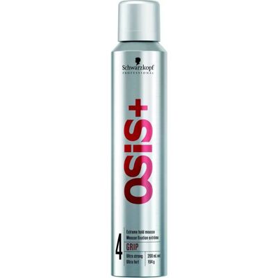 Schwarzkopf Osis+ Grip Mousse 200ml - Laque/Tenue Extrême - Publicité Schwarzkopf Osis+ Grip Mousse 200ml - Laque/Tenue Extrême - Publicité