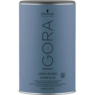 Schwarzkopf Marke Igora Vario Blond Super Plus Staubfreier Bleichpulver 450g - Bleichpulver zum Aufhellen der Haare Schwarzkopf Marke Igora Vario Blond Super Plus Staubfreier Bleichpulver 450g - Bleichpulver zum Aufhellen der Haare