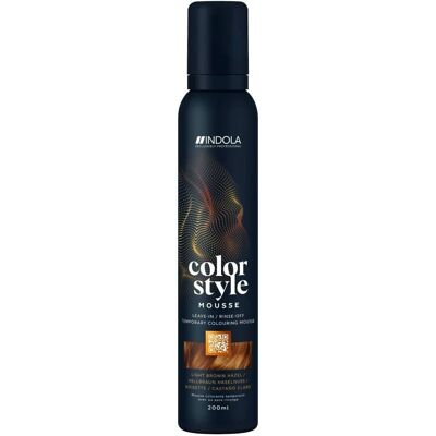 Indola Light Brown Hazel 200ml Temporary Hair Colour Mousse Indola Light Brown Hazel 200ml Temporary Hair Colour Mousse