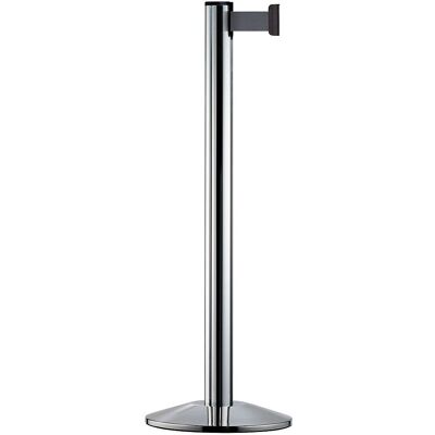 Kaiserkraft - Aluminium rope post - gray-silver cord - 2300mm Kaiserkraft - Aluminium rope post - gray-silver cord - 2300mm