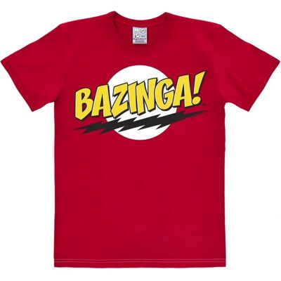LOGOSHIRT Bazinga - The Big Bang Theory Casual Rotes Baumwoll-T-Shirt LOGOSHIRT Bazinga - The Big Bang Theory Casual Rotes Baumwoll-T-Shirt