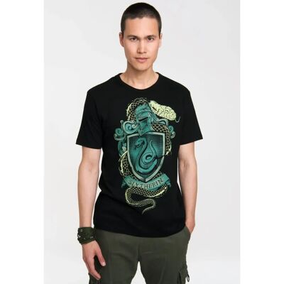 LOGOSHIRT Slytherin Logo T-Shirt - Harry Potter Casual Top LOGOSHIRT Slytherin Logo T-Shirt - Harry Potter Casual Top