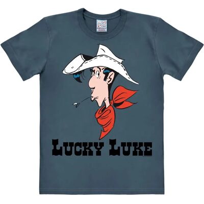 LOGOSHIRT Portrait Lucky Luke Bleu XL T-Shirt - Publicité LOGOSHIRT Portrait Lucky Luke Bleu XL T-Shirt - Publicité