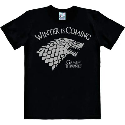 LOGOSHIRT Game of Thrones Winter Is Coming T-Shirt - Freizeit, Schwarz LOGOSHIRT Game of Thrones Winter Is Coming T-Shirt - Freizeit, Schwarz