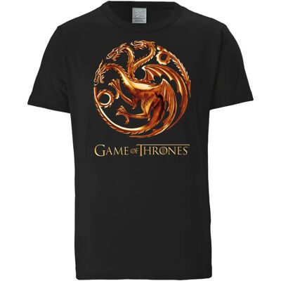 LOGOSHIRT Game Of Thrones Targaryen Herren XXL Schwarzes Baumwoll Casual T-Shirt mit Großem Frontprint LOGOSHIRT Game Of Thrones Targaryen Herren XXL Schwarzes Baumwoll Casual T-Shirt mit Großem Frontprint