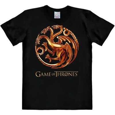 LOGOSHIRT Game Of Thrones Targaryen Herren XXL Schwarzes Baumwoll Casual T-Shirt mit Großem Frontprint LOGOSHIRT Game Of Thrones Targaryen Herren XXL Schwarzes Baumwoll Casual T-Shirt mit Großem Frontprint