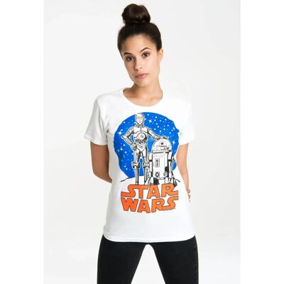 LOGOSHIRT Droids XS Weiß Casual T-Shirt LOGOSHIRT Droids XS Weiß Casual T-Shirt