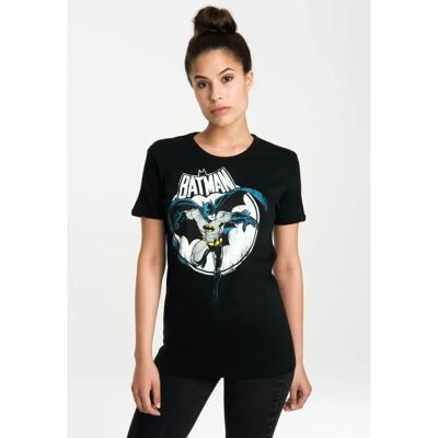 Logoshirt Batman Vollmond T-Shirt - Casual, Slim Fit, Schwarz, Lizenziert Logoshirt Batman Vollmond T-Shirt - Casual, Slim Fit, Schwarz, Lizenziert