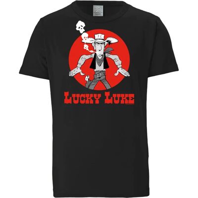 LOGOSHIRT Lucky Luke Daisytown Schwarzes Baumwoll-T-Shirt - Freizeitbekleidung LOGOSHIRT Lucky Luke Daisytown Schwarzes Baumwoll-T-Shirt - Freizeitbekleidung