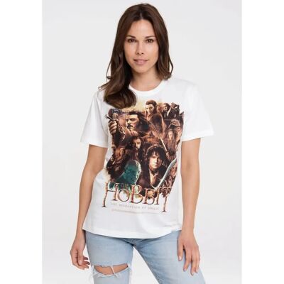 LOGOSHIRT Hobbit Poster T-Shirt - Casual, Weiß, M LOGOSHIRT Hobbit Poster T-Shirt - Casual, Weiß, M