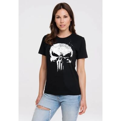 LOGOSHIRT Punisher TV Skull T-Shirt - Casual Marvel LOGOSHIRT Punisher TV Skull T-Shirt - Casual Marvel