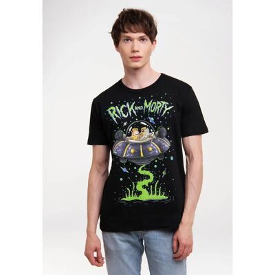LOGOSHIRT Rick & Morty - Raumschiff T-Shirt - Casual, Schwarz LOGOSHIRT Rick & Morty - Raumschiff T-Shirt - Casual, Schwarz