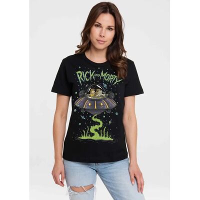 LOGOSHIRT Rick & Morty - Raumschiff T-Shirt - Lässig - Schwarz LOGOSHIRT Rick & Morty - Raumschiff T-Shirt - Lässig - Schwarz