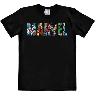 LOGOSHIRT T-Shirt Logo Coloré Marvel - Décontracté pour Fans - Publicité LOGOSHIRT T-Shirt Logo Coloré Marvel - Décontracté pour Fans - Publicité