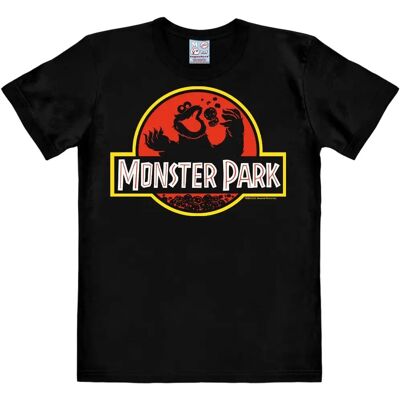 LOGOSHIRT Cookie Monster - Monster Park T-Shirt - Lässig, Schwarz LOGOSHIRT Cookie Monster - Monster Park T-Shirt - Lässig, Schwarz