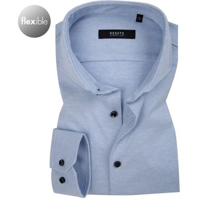 Desoto XL Hellblau Slim Fit Jerseyhemd - Hemd Desoto XL Hellblau Slim Fit Jerseyhemd - Hemd