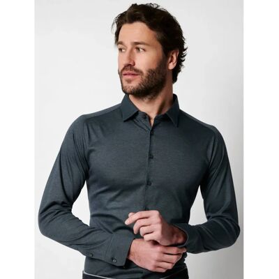 Desoto Slim Fit Non-Iron Cotton Shirt - Blue & Green - XXL Desoto Slim Fit Non-Iron Cotton Shirt - Blue & Green - XXL