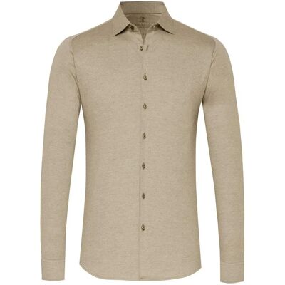 Desoto Slim Fit Beige Non-Iron Cotton Shirt - Shirt Desoto Slim Fit Beige Non-Iron Cotton Shirt - Shirt