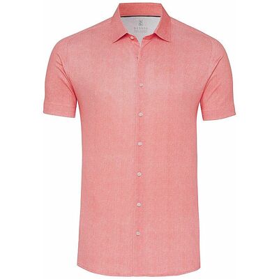 Desoto Slim Fit Short Sleeve Jersey Shirt Coral - Shirt Desoto Slim Fit Short Sleeve Jersey Shirt Coral - Shirt