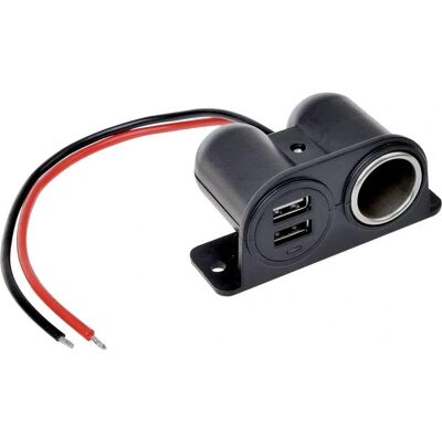 IWH Bil Elektrische Strombuchse - 12/24V USB 2x 2100mA IWH Bil Elektrische Strombuchse - 12/24V USB 2x 2100mA