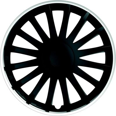 FREI Juego de 4 Tapacubos de 14'' - Rueda de acero - Negro/Plata FREI Juego de 4 Tapacubos de 14'' - Rueda de acero - Negro/Plata