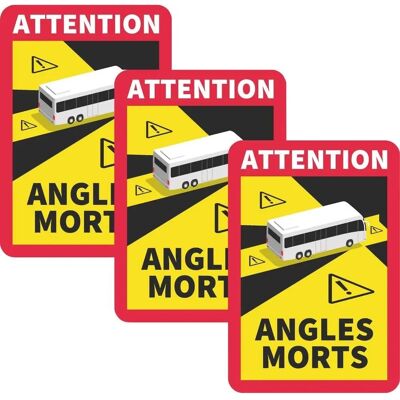 IWH Magnetische Dode Hoek Stickers Frankrijk Set 3 stuks - Veiligheidssymbool IWH Magnetische Dode Hoek Stickers Frankrijk Set 3 stuks - Veiligheidssymbool