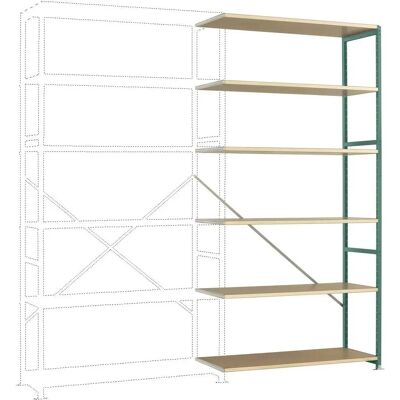 Manuflex RP1429.0001 Stålreol tilbygningsmodul - Trä, 960x2250x300mm Manuflex RP1429.0001 Stålreol tilbygningsmodul - Trä, 960x2250x300mm