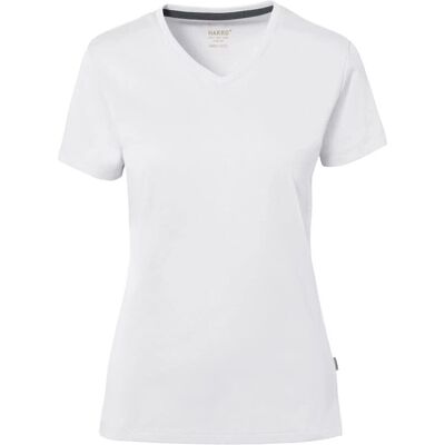 Hakro - Cotton Tec Damen V-Shirt 169 - Weiß - T-Shirt Hakro - Cotton Tec Damen V-Shirt 169 - Weiß - T-Shirt
