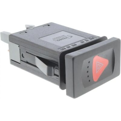 VEMO Warning Lamp Switch - 3-pin, Black, Rectangular - Warning Lamp Switch VEMO Warning Lamp Switch - 3-pin, Black, Rectangular - Warning Lamp Switch
