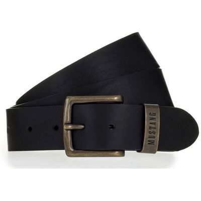 MUSTANG Ledergürtel - Schwarz - Casual Klassischer Stil - 4cm breit MUSTANG Ledergürtel - Schwarz - Casual Klassischer Stil - 4cm breit