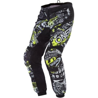 Pantalon de Motocross O'Neal Attack - Neon Jaune/Noir - Homme - Publicité Pantalon de Motocross O'Neal Attack - Neon Jaune/Noir - Homme - Publicité