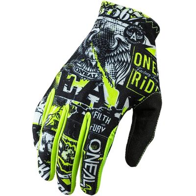 Gants de Motocross Matrix Attack Jeunes - Noir Jaune - Publicité Gants de Motocross Matrix Attack Jeunes - Noir Jaune - Publicité