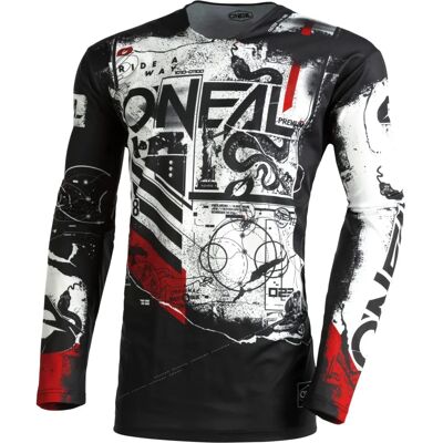 Jersey de motocross Oneal Mayhem Scarz V.22 - Negro Blanco Rojo - S Jersey de motocross Oneal Mayhem Scarz V.22 - Negro Blanco Rojo - S