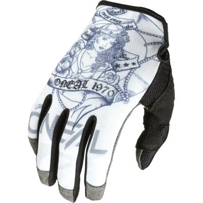 Guantes de Motocross Mayhem Sailor V.22 - Gris Blanco - S Guantes de Motocross Mayhem Sailor V.22 - Gris Blanco - S