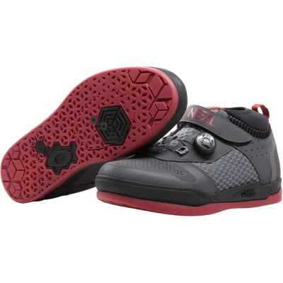 Scarpe da ciclismo Oneal V.22 - MTB, Unisex, Nero Grigio Rosso, Taglia 45 Scarpe da ciclismo Oneal V.22 - MTB, Unisex, Nero Grigio Rosso, Taglia 45
